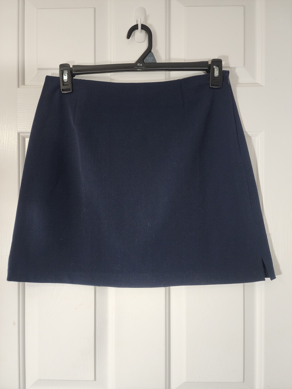 The Limited Navy Straight Mini Skirt with Small Side Vent Sz 12
